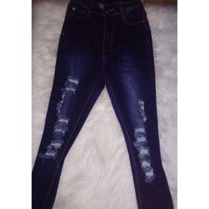 High waist distressed BoB jeans
